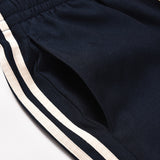 Men Sweatpants Elastic Waist Casual Pants Men's Loose Side Striped Sports Straight Trousers