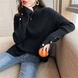 Women Knitwear Autumn and Winter Turtleneck Knitted Loose Sweater