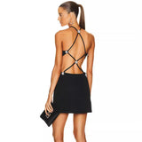 Women Dresses Bandage Dress Sexy Waist Hollow-out Black Dress Party Dress (Ont0408)
