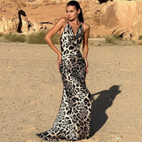 Women Dresses Summer Printed Sexy Backless Dress