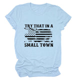 Casual crew neck women's T-shirt personalized printing fashion short sleeves