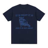 It Is What It Is and It Is Not Great T Shirt Funny Raccoon