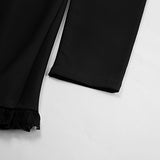 Women Dress Lace Dress Spring round Neck A- line Skirt