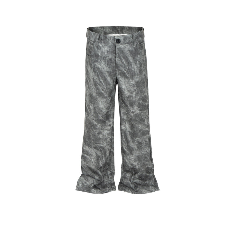 MIJKO Men's Vintage Pants MIJKO Slim-fit Grey Casual Pants