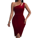 Women Dress Sexy Velvet Slim Fit Hip Skirt