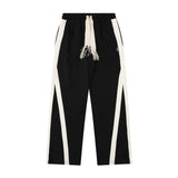 Men Sweatpants Casual Pants Men's Loose Sports Straight Pants Elastic Waist Wide Leg Pants