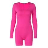 Women Jumpsuit Winter Slim Fit Sports Long Sleeve Jumpsuit