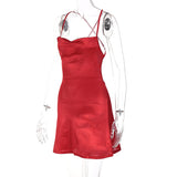 Women Dresse Backless Slip Dress Sling Dress
