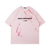Men T Shirt Oversize Hip Hop Retro Couple Short Sleeve T-shirt