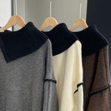 Women Winter Knitted Sweater Autumn Sweater Long Sleeve Zipper Sweater R8922