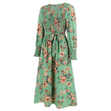 Women Date Dress Autumn and Winter round Neck Dress