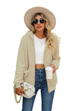Women Trench Coat Casual Autumn Women's Long Sleeve Hooded Loose Zip Coat