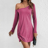 Women Dress Autumn and Winter Long Sleeve Loose Casual Dress