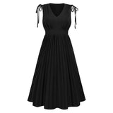 Women Date Dress Summer Pleated Skirt Dress plus Size
