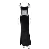 Women Dresses Winter Sexy Mesh Slim Fit Sling Dress