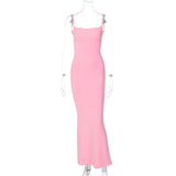 Women Dresses Spring Sexy Slim Fit Backless Sling Dress
