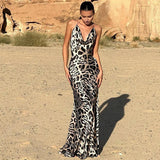 Women Dresses Summer Printed Sexy Backless Dress