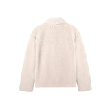 Women Jacket Winter Casual Imitation Lamb Wool Thick Loose Double-Sided Jacket