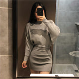 Women Dresses Short Skirt Knitted Hip Skirt Sexy