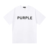 Purple Brand T Shirts Spring Letter Print Men's and Women's Loose Casual Short-Sleeved T-shirt