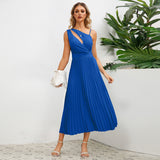Women Date Dress Summer Slim-Fit Pleated Skirt