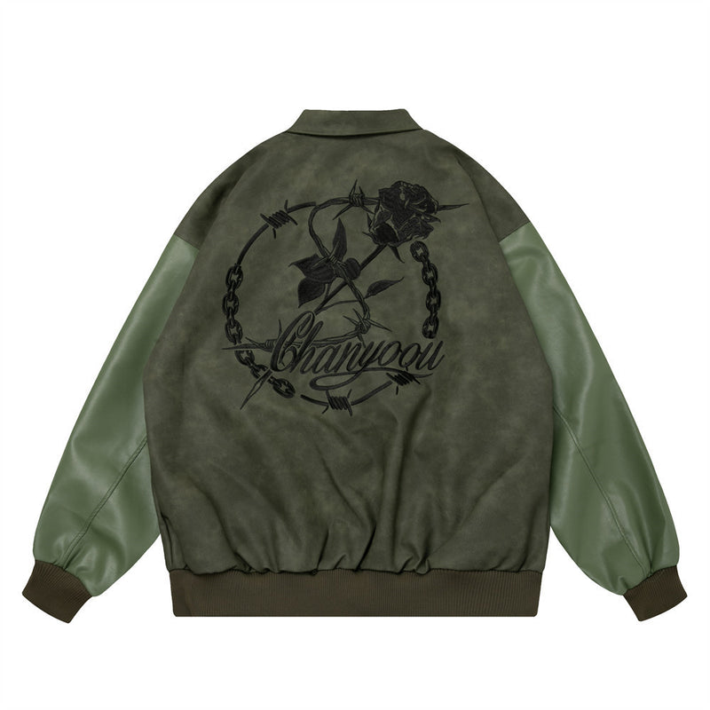 Men Jacket Coat Jacket Men's Loose Multicolor Autumn and Winter Jacket