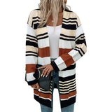 Women Knitted Sweater Autumn and Winter Long Cardigan