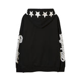 Men Hoodie Butterfly Print Hooded Cardigan Sweater