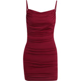 Women Dresses Sexy Backless Slim Fit Vintage Sheath Skirt