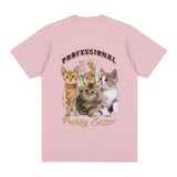 Professional Pussy Eater Funny Cat Meme T Shirt Men Fashion