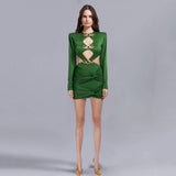Women Dresses Sexy Cutout Dress Backless Hip Skirt (Zns0409)