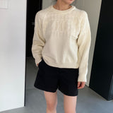 Women Winter Knitted Sweater Crew Neck Thick Sweater Autumn and Winter Leisure Loose-Fitting Long Sleeve Sweater X3058
