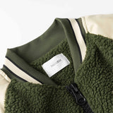Unisex Winter Cotton Coat Lambswool Stand-up Collar Cotton-Padded Clothes Vintage Loose Embroidered Cotton-Padded Jacket