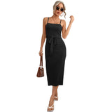 Women Dress Summer Sexy Knitted Sling Dress