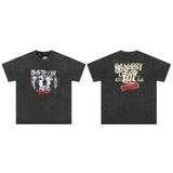 Gallery Dept T Shirts Fashion Short Sleeve Gallery Dept Washed Old High Street T-shirt BF Loose