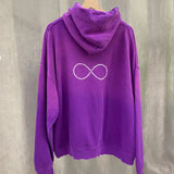 Vetements Hoodie Autumn and Winter VTM Wash Shabby Gradient Purple Loose Hooded Sweater