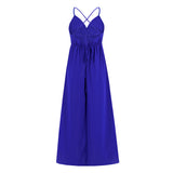 Women Date Dress Summer Slim Fit Lace Lace Spaghetti-Strap Dress
