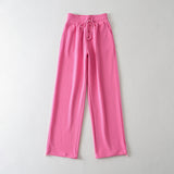 Women Sweatpants Button Casual Pants Summer Loose Wide Leg Track Pants