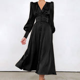 Women Dress Autumn and Winter Dress Long Skirt