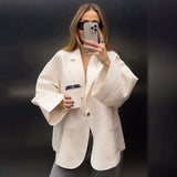 Women Trench Coat Blazer Autumn and Winter Loose Long Sleeve