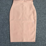 Women Evening Dress Tight Bandage One-Piece Dress Hollow Sexy Hip Skirt