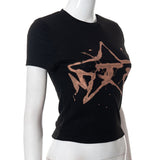Women T-shirt 44052 Summer round Neck Pullover Short Sleeve Casual Top T-shirt