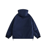 Unisex Winter Cotton Coat Three-Dimensional Pocket Decoration Hooded Cotton Jacket Retro Workwear Cotton-Padded Coat