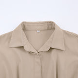 Women Dress Shirt Dress Autumn and Winter Long Sleeve A- line Dress