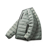 Unisex Winter Cotton Coat Winter New round Neck down Jacket Vintage Zipper
