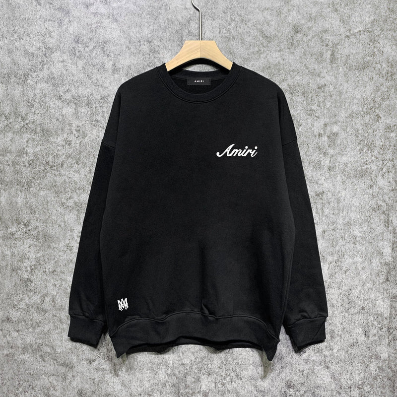 Amiri Long Sleeved Shirt Fashion Brand Crew Sweatshirts round Neck Sweater