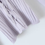 Women Sweater Knitwear Vintage Polo Lapel Lace-up Sweater Autumn Sexy Slim Long Sleeve Sweater