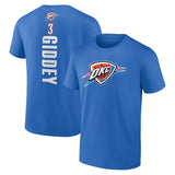 NBA T-Shirts T-Shirt Men's NBA Thunder T-Shirt Basketball Shirt Short Sleeve Top