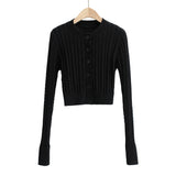 Women Sweater Knitwear Retro Short Knitwear Spring and Autumn Sweater Cardigan