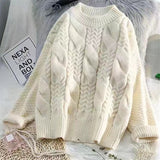 Women Knitwear Autumn and Winter round Neck Knitwear Loose Sweater